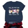 Valiri Womens Teacher Shirts Teaching T-Shirt Doing Teacher Stuff Tee Tops Blue