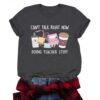 Valiri Womens Teacher Shirts Teaching T-Shirt Doing Teacher Stuff Tee Tops Grey