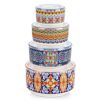 vancasso SIMI Serving Bowls with Lids, Ceramic Mixing Bowls Set of 4, Boho
