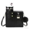 VANOUE Black 40 Oz Tumbler with Handle, Straw, Cross body bag and Plush Toy