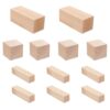VANZACK 12pcs Unfinished Basswood Carving Blocks for Wood Crafting, Smooth Surface and Resistant to Splitting, Small Cube Shape for Special Events and Painting, for Beginners and Experts