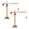 VANZACK 2pcs Tower Crane Toy Set for Kids: Manual Lifting Plastic Construction Truck Model - Early Education Plaything for Home, Party, and Outdoor Use