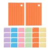 VANZACK 600pcs Colored Index Cards with Holes, Standard Size Paper Flashcards for Office and Mobile Study, Smooth Writing Surface with Color Coded Organization and Resist Curling Features