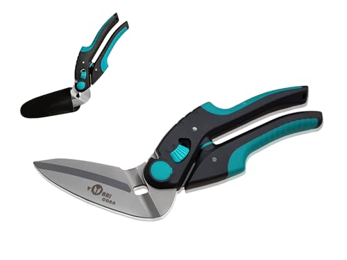 VARICONN 10 inch Heavy Duty Scissors, Multipurpose, Stainless Steel, Serrated Blade, Industrial Shears for Carpet, Cardboard and Recycle, Soft Grip, Easy Cutting Thick Paper, Leather, Sewing Fabric