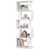 VASAGLE 6-Tier Book Shelf, S-Shaped Tall Book Shelf, Metal and Wood Display Shelf for Living Room and Office, Shelving Unit, 15 x 9.4 x 61.9 in, White, Barnet Collection ULLS172WB01