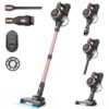 Vazone S22 Cordless Vacuum Cleaners for Home, 6 in 1 Lightweight Stick Vacuum with 45KPa Powerful Suction, Self-Standing Vacuum Cleaners Rechargeable Cordless Vacuum for Pet Hair