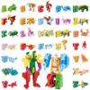 VEAIS Alphabet Animal Toys for Kids, STEM ABC Learning Alphabots Transforming Toys Classroom Teaching Alpha Bots Toy for Kids 6-9 Toddlers - 26 Pieces