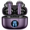 VEAT00L P91 Wireless Earbuds, Bluetooth Headphones V5.4 Stereo Ear Buds with Noise Cancelling Mics, 60H Playback Mini Case with Dual LED Display, IP7 Waterproof in-Ear Earphones for Android iOS