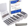 VECTYSMAG 76 Pack, 8 Sizes, with 1 Pickup, Mini Magnets for Crafts, Round Strong Neodymium Magnets for Fridge, White Board, DIY, Office