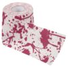 Veemoon 1 Roll Halloween Toilet Paper Red Bloodstain Pattern Decorative Toilet Paper for Bathroom Home Use