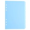 Veemoon 6pcs Plastic Binder Index Dividers with Tabs, 6-Hole Reusable Pp Loose-Leaf Dividers for Planning and Study, Sturdy Notebook Insert Separators