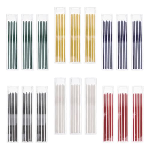 Veemoon Mechanical Carpenter Pencil Lead Refills and Smudge-resistant Lines with Nonslip Ergonomic Grip 18 Boxes 2.8mm Graphite Pencil Lead Replacement for Woodworking and Carpentry