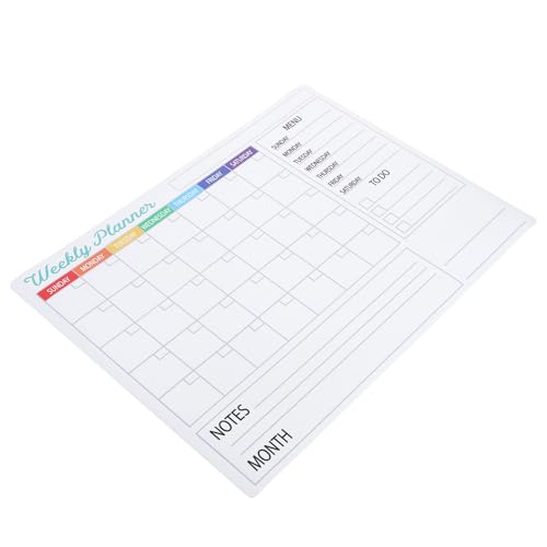 Veemoon Removable Monthly Dry Erase Whiteboard Sticker Calendar with PVC Material and No Residue Adhesion, Self Adhesive Board for Office and School Classrooms, Reusable Wall Planner