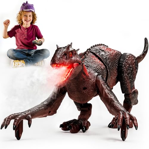 Veeniix SM32S Remote Control Dinosaur Toys for Kids, 2.4GHz Big Size Dinosaur with Walking, Realistic Sounds, Demo Mode, Rechargeable Jurassic Toys for 6-7, 8-12, Birthdays, Parties, Children’s Day