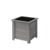 VegTrug Wooden Square Box Planter 35cm, Gray Wash, 15" x 15" x 15.7"