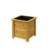 VegTrug Wooden Square Box Planter 35cm, Natural, 15" x 15" x 15.7"