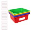 Veiuwa 6 PCS Classroom Bins,Plastic Storage Bins for Classroom Library,Organization Bin,Suitable for Classrooms, Homes, Kindergartens, etc.