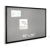 VEIZXUN Bulletin Board 46 x 30 Inch, Cork Board for Walls, Wood Framed Bulletin Boards with Grey Canvas, Wall Mounted Corkboard for Office School Home Decorative