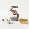 Velmory 3PCS Office Desk Fidget Set with Kinetic Spinning Toy,Tumbling Cat Wind-Up Toy and YES NO Decision Coin, Office Desk Toys for Stress Relief, Cute Desktop Gifts for Men Women