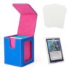 Venssu MTG Deck Box with Commander Display, Fits TCG Cards (Blue&Pink)