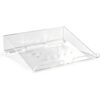 Ventilated Laptop Stand for Desk, Transparent Acrylic Holder with Fixed Raised Platform, Open Base Space, and Look for Remote Work Setups Acrylic Laptop Stand Clear Transparent Notebook Holder
