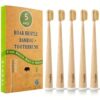 Verdab Boar Bristle Toothbrush & Bamboo Toothbrushes(5-Pack) - Plastic Free