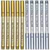 VERDANVERSE 20pcs Silver Metallic Marker Pens with Fine Tip for Smooth Writing, Versatile for Multiple Surfaces, for Card Making and Signing Cards, Stylish Plastic Permanent Markers
