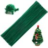 Veroave Pipe Cleaners, Green Pipe Cleaners Craft, 60 PCS Chenille Stems