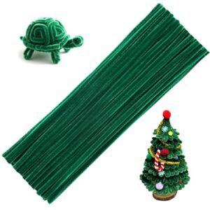 Veroave Pipe Cleaners, Green Pipe Cleaners Craft, 60 PCS Chenille Stems