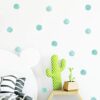 Veshur 120pcs 2.2'' Mint Green Polka Dot Wall Decals Colorful Wall Stickers