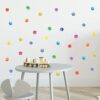 Veshur 120pcs 2.2'' Rainbow Polka Dot Wall Decal Colorful Dots Wall Sticker