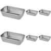 Vestamore 6 Pcs Mini Loaf Pans, Stainless Steel Bread Baking Molds, Coating-Free Stackable Meatloaf Tins, 7.5 x 6.7 x 5.5 in, for Homemade Baked Goods, Oven Safe, for Bread, Cakes, Brownies