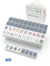 VETEB Acrylic American Mahjong Set, 160 Engraved Tiles 1.42"x1.02"x0.47"