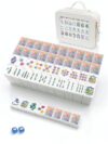 VETEB Acrylic American Mahjong Set, 160 Engraved Tiles 1.42"x1.02"x0.47"