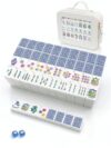 VETEB Acrylic American Mahjong Set, 160 Engraved Tiles 1.42"x1.02"x0.47"