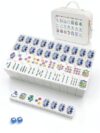VETEB Acrylic American Mahjong Set, 160 Engraved Tiles 1.42"x1.02"x0.47"