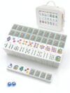 VETEB Acrylic American Mahjong Set, 160 Engraved Tiles 1.42"x1.02"x0.47"