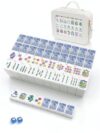 VETEB Acrylic American Mahjong Set, 160 Engraved Tiles 1.42"x1.02"x0.47"