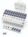 VETEB Acrylic American Mahjong Set, 160 Engraved Tiles 1.42"x1.02"x0.47"