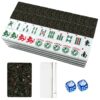 VETEB American Mahjong Tile Set Gothic Jungle Snakes Exotic Flowers Black 166 Acrylic Mahjong Tiles 1.4" Large Mahjong Game Set with Bag and Accessories for Gift Travel Party