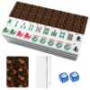 VETEB American Mahjong Tile Set Not Provided Please Upload for Analysis 166 Acrylic Mahjong Tiles 1.4" Large Mahjong Game Set with Bag and Accessories for Gift Travel Party