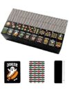 VETEB Halloween American Mahjong Tile Set Christmas Tree Black White Stripes Festive Decorations 160 Acrylic Mahjong Tiles 1.4" Game Set with Bag & Accessories for Gift Travel Party (Skull)