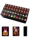 VETEB Halloween American Mahjong Tile Set Cute Ghost Holding Basket Pumpkins Spooky Forest Full Moon 160 Acrylic Mahjong Tiles 1.4" Game Set with Bag & Accessories for Gift Travel Party (Candy)