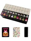 VETEB Halloween American Mahjong Tile Set Festive Christmas Ornaments Holly Candy Canes Watercolor 160 Acrylic Mahjong Tiles 1.4" Game Set with Bag & Accessories for Gift Travel Party (Candy)