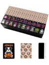 VETEB Halloween American Mahjong Tile Set Festive Christmas Wreath Bows Holiday Decorations 160 Acrylic Mahjong Tiles 1.4" Game Set with Bag & Accessories for Gift Travel Party (Puppy)