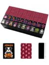 VETEB Halloween American Mahjong Tile Set Pink Christmas Tree Stars Maroon 160 Acrylic Mahjong Tiles 1.4" Game Set with Bag & Accessories for Gift Travel Party (Puppy)