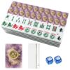 VETEB Premium American Mahjong Set 166 Acrylic Tiles 1.42"x1.02"x0.63"