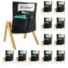 VEVOR Chair Pockets for Classroom, 12 Pack, 18 x 20 Inches Chairback Buddy Pocket with Name Tag, Back of Chair Organizer for Kids in Classroom, Kindergarten, School, and Home, Black