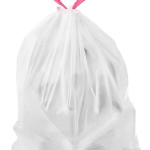 VEVOR Drawstring Trash Bags, 13 Gallon 110 Count Tall Kitchen Trash Bags, Extra Thick Fresh Scent Garbage Bag, Recyclable Bin Bag with Drawstrings, for Home Kitchen, Office, RV and Camping (White)