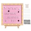 VEVOR Pink Felt Letter Board, 10"x10" Felt Message Board, Changeable Sign Boards with 510 Letters, Stand, and Built-in LED Lights, Baby Announcement Sign for Home Classroom Office Decor Wedding